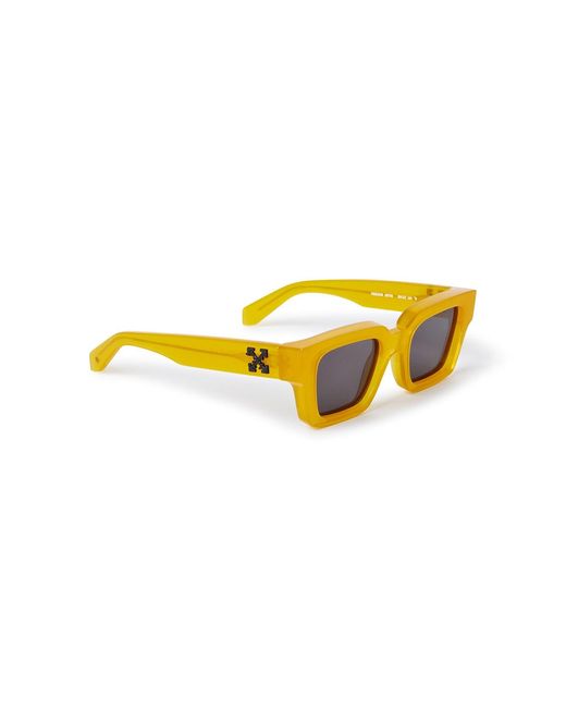 Off-White c/o Virgil Abloh Yellow Oeri008 Virgil 1807 Dark Sunglasses Acetate Squared Normal