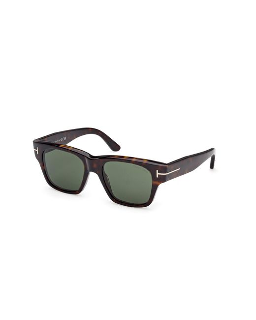 Tom Ford Black Ft1280 Caine-02 52N Sunglasses Acetate Squared Normal for men