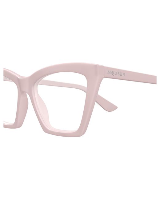 McQueen Black Am0536O 004 Optical Frames Acetate Transparent Cat Eye