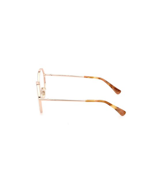 Max Mara Black Mm5139 028 Optical Frames Metal Round Normal