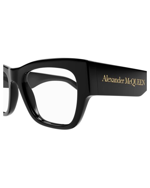 McQueen Black Am0436O 001 Optical Frames Acetate Squared