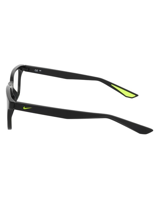 Nike Black 7415 007 Optical Frames Bio-Injected Squared Normal for men