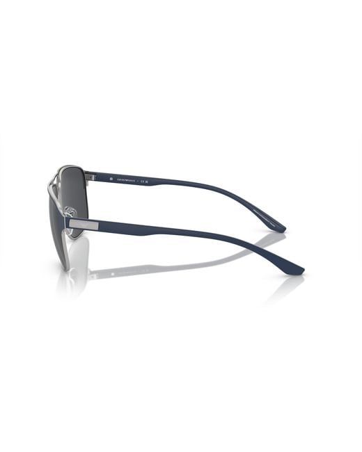 Emporio Armani Black Ea2144 336887 Sunglasses Metal Pilot Normal for men