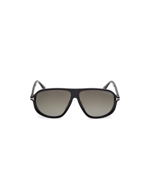 Tom Ford Black Ft1208 Guillaume 01B Sunglasses Acetate Smoke Pilot Normal for men