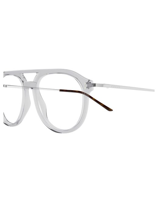 Gucci Black Gg1708O 003 Optical Frames Acetate Transparent Pilot for men