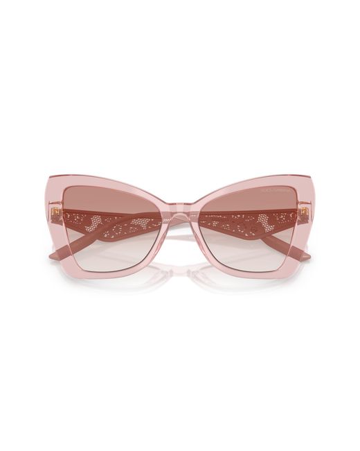 Dolce & Gabbana Black Dg4489 322613 Sunglasses Acetate Cat Eye Normal Shaded
