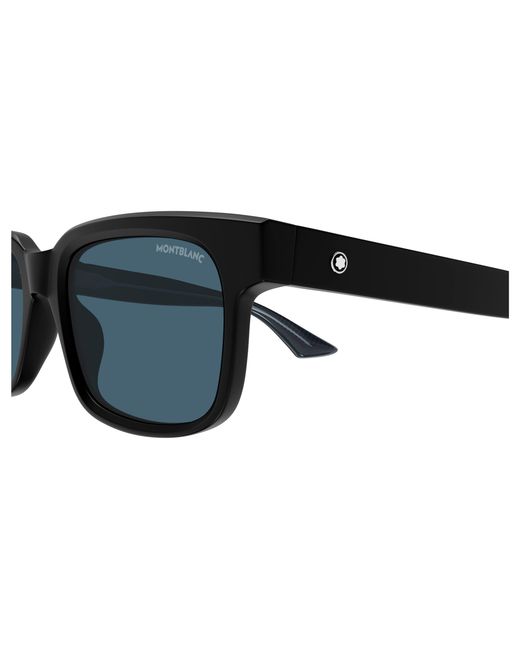 Montblanc Black Mb0383S 003 Sunglasses Acetate Squared for men