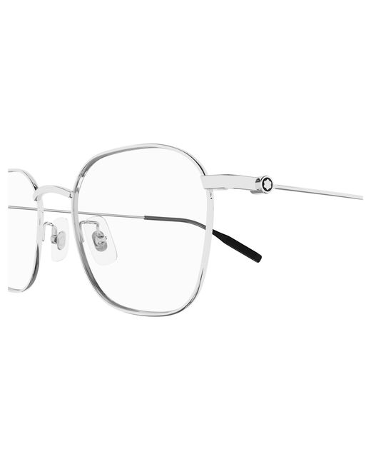 Montblanc Black Mb0371Oa 001 Optical Frames Titanium Transparent Squared for men