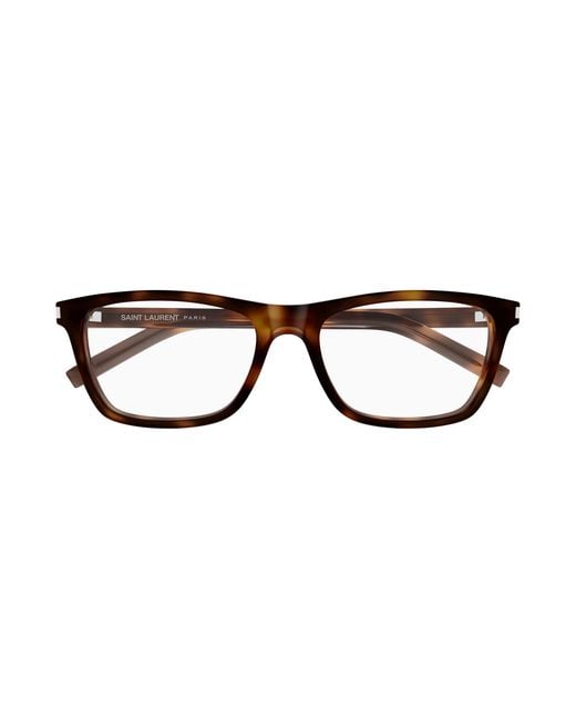 Saint Laurent Black Sl 841 007 Optical Frames Acetate Transparent Squared for men