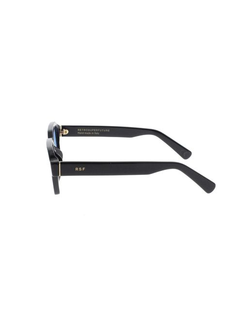 Retrosuperfuture Black Foe Caro Azure Sunglasses Acetate Light Squared