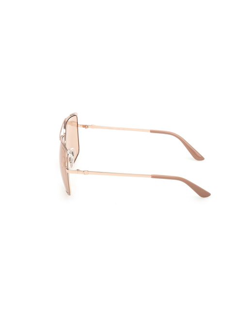Guess Black Gu00220 58E Sunglasses Metal Squared Normal