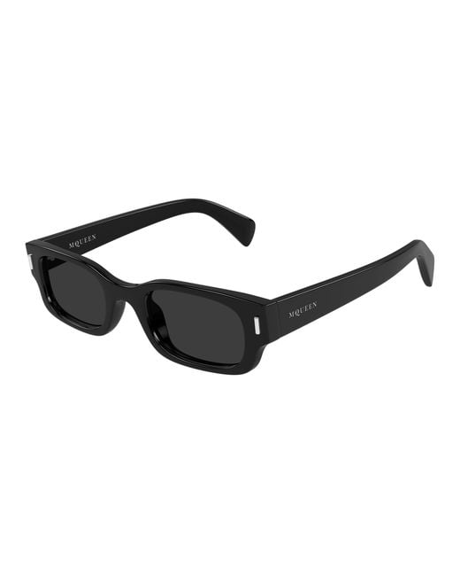 McQueen Black Am0549S 001 Sunglasses Acetate Round