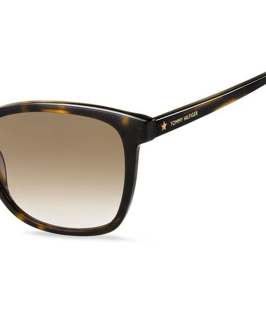 Tommy Hilfiger Black Th 1723/S 086/Ha Sunglasses Acetate Squared Shaded