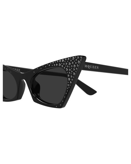 McQueen Black Am0557S 005 Sunglasses Acetate Cat Eye