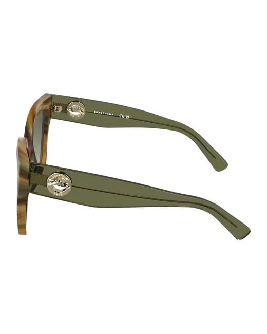 Longchamp Green Lo717S 324 Sunglasses Acetate Squared Normal Nuanced