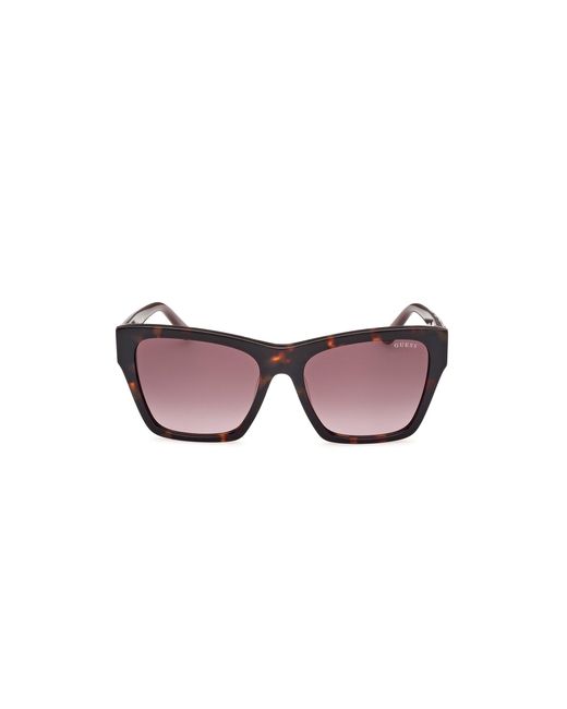 Guess Black Gu00113 52F Sunglasses Acetate Squared Normal Shaded