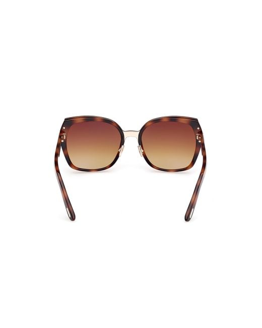 Tom Ford Black Ft1223 Plum 53F Sunglasses Metal Butterfly Normal