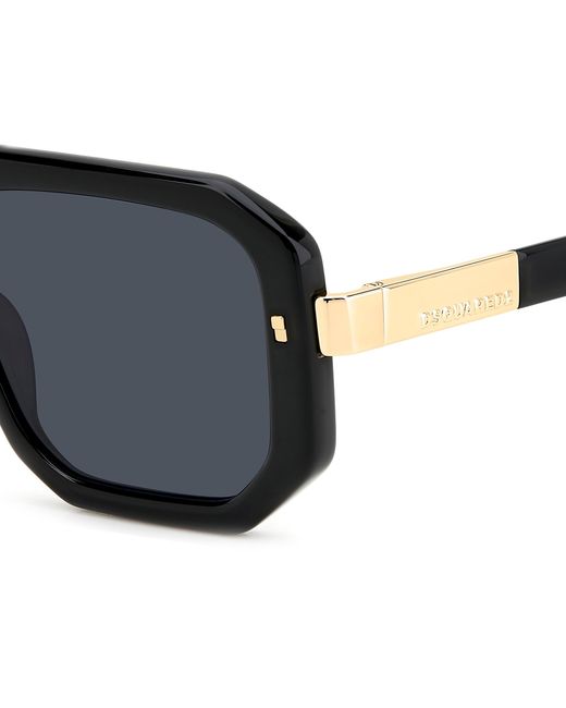 DSquared² Black D2 0105/S 807/2K Sunglasses Acetate Squared Normal Anti-Glare for men