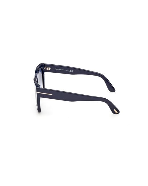 Tom Ford Black Ft1343 Flynn-02 90W Sunglasses Acetate Butterfly Normal