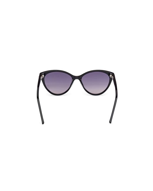 Guess Black Gu8291 01B Sunglasses Injected Smoke Cat Eye Normal Shaded