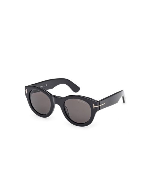 Tom Ford Black Ft1212 Lucinda 01A Sunglasses Acetate Smoke Round Normal