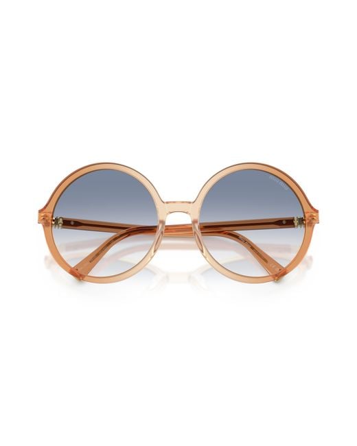 Miu Miu Black Mu B02S 26G80O Sunglasses Acetate Round Normal Shaded