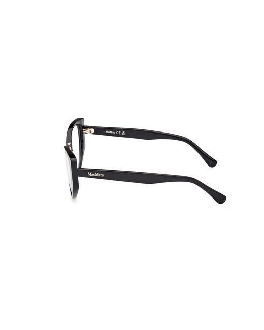 Max Mara Black Mm5142 001 Optical Frames Acetate Round Normal