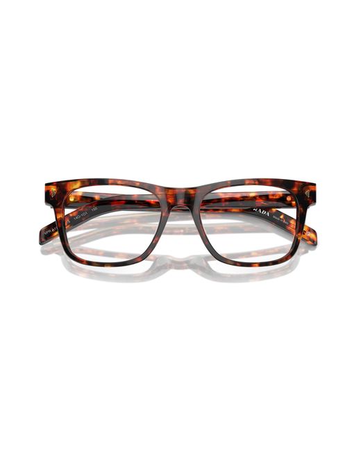Prada Black Pr A13V 14O1O1 Optical Frames Acetate Transparent Pillow Normal for men
