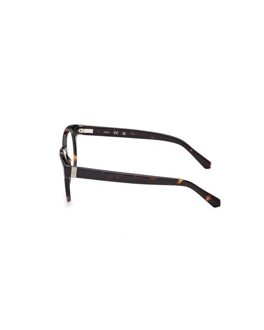 Guess Black Gu50366 052 Optical Frames Acetate Round Normal for men