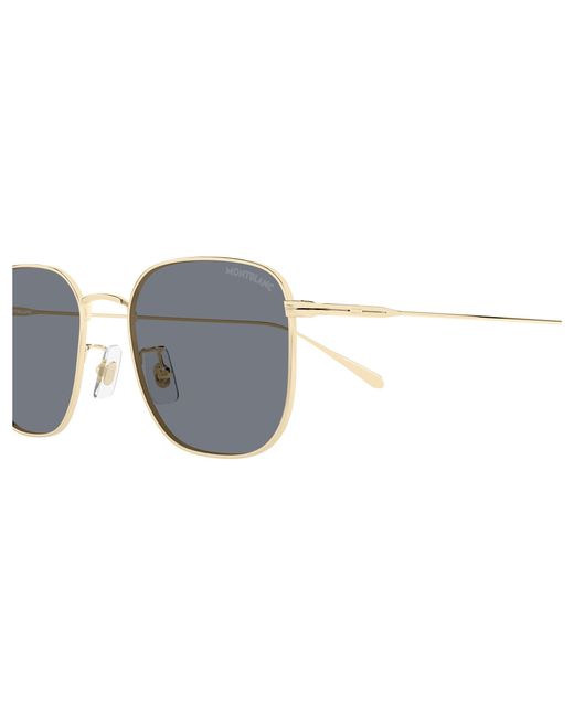 Montblanc Black Mb0477Sa 001 Sunglasses Metal Squared for men