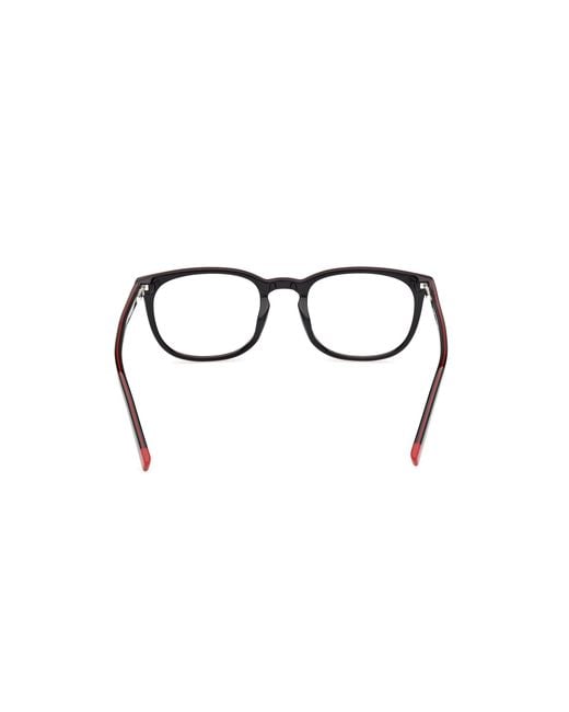 Timberland Black Tb50096-H 001 Optical Frames Acetate Round Normal for men