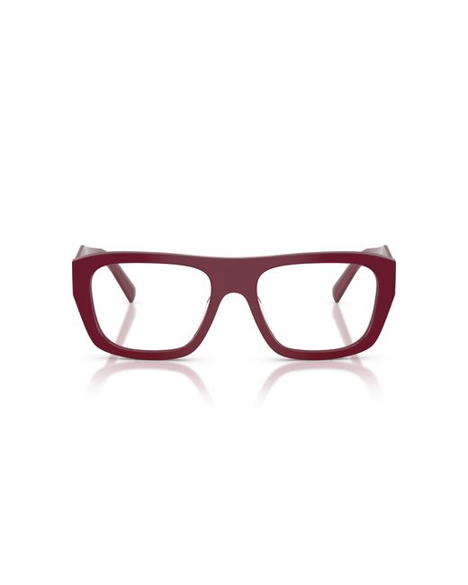 Prada Black Pr D07Vu 23L1O1 Optical Frames Acetate Transparent Squared Normal
