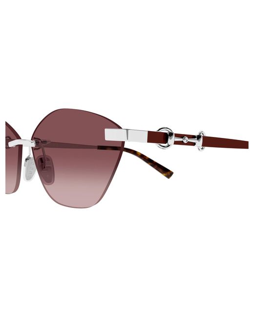 Gucci Black Gg2050S 003 Sunglasses Metal Cat Eye