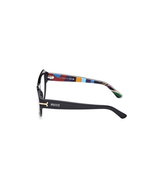 Emilio Pucci Black Ep5263 005 Optical Frames Acetate Cat Eye Normal