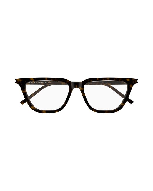 Saint Laurent Black Sl 889 Sulpice Thin Opt 002 Optical Frames Acetate Transparent Cat Eye