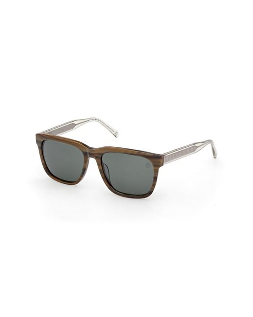 Timberland Black Tb00059 96R Sunglasses Acetate Squared Polarized for men