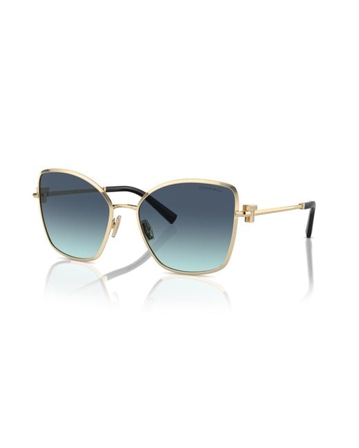 Tiffany & Co Black Tf3102B 62029S Sunglasses Metal Butterfly Normal Shaded