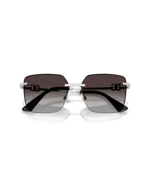 Dolce & Gabbana Black Dg2332B 05/8G Sunglasses Metal Squared Normal Nuanced