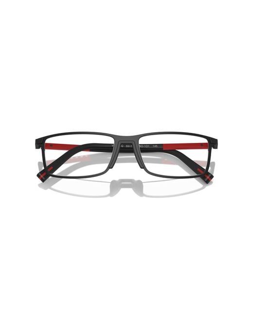 Prada Linea Rossa Black Ps 53Qv 1Bo1O1 Optical Frames Metal Transparent Squared Normal for men