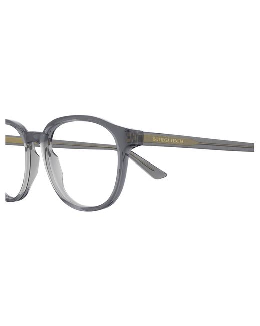Bottega Veneta Black Bv1312O 009 Optical Frames Acetate Transparent Round for men