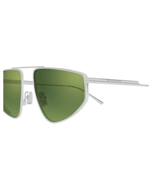 Bottega Veneta Green Bv1466S 002 Sunglasses Metal Pilot