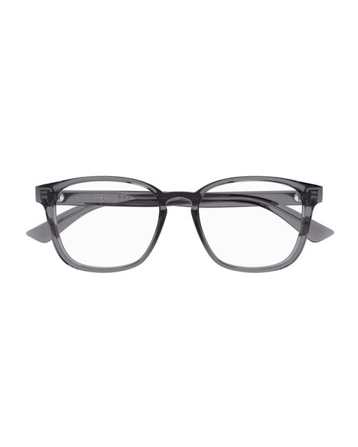 McQueen Black Am0462O 003 Optical Frames Acetate Transparent Squared for men