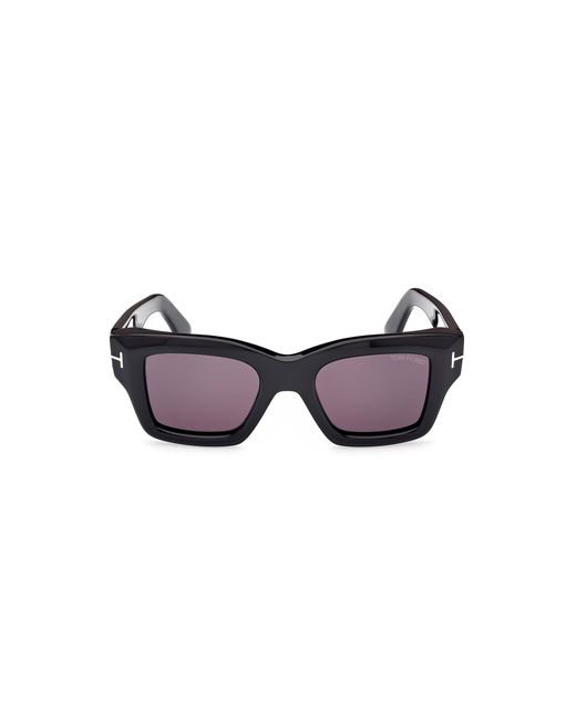 Tom Ford Black Ft1154 Ilias 01A Sunglasses Acetate Smoke Squared Normal for men