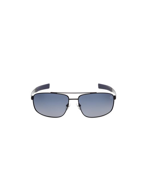 Timberland Black Tb00061 02D Sunglasses Metal Smoke Squared Polarized for men