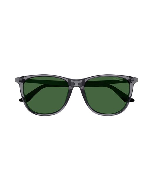 Montblanc Green Mb0330S 002 Sunglasses Acetate Squared for men