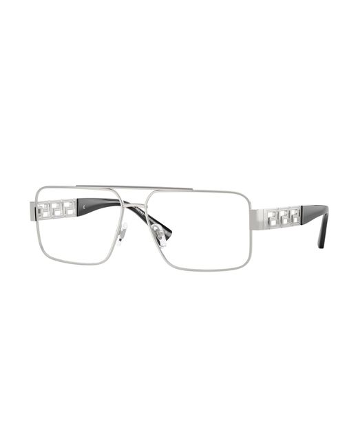 Versace Black Ve1308 1001 Optical Frames Steel Pillow Normal for men