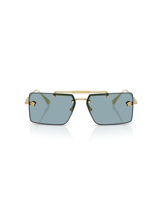 Versace Black Ve2245 100280 Sunglasses Metal Squared Normal