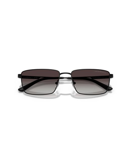 Emporio Armani Black Ea2169 30018G Sunglasses Metal Squared Normal Shaded for men