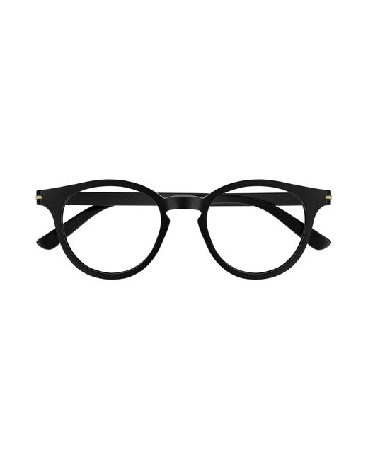 Gucci Black Gg1727O 001 Optical Frames Acetate Transparent Round for men