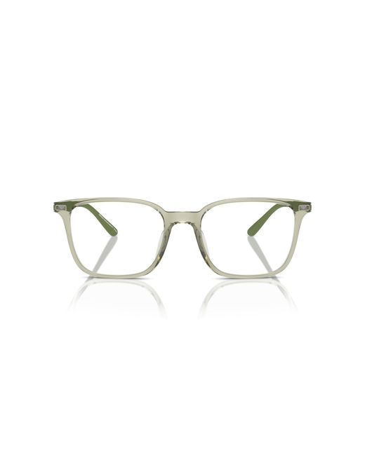 Emporio Armani Black Ea3242U 6107 Optical Frames Injected Transparent Squared Normal for men